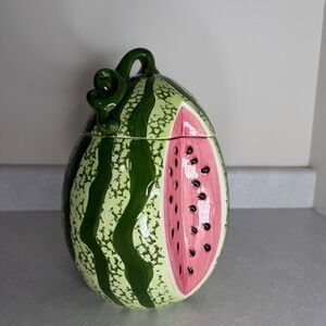 Vintage 1993 Boston Warehouse Trading Corporation Watermelon Figural Cookie Jar‎